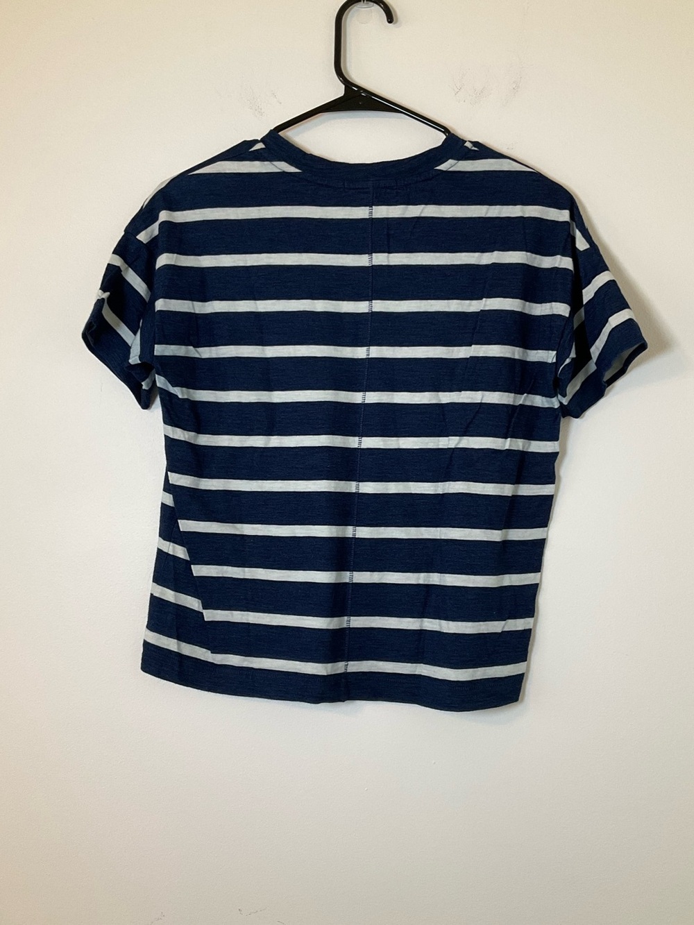 Rag & Bone Jean Striped Crop Tee XS Blue White Short Sleeve - Picture 2 of 7